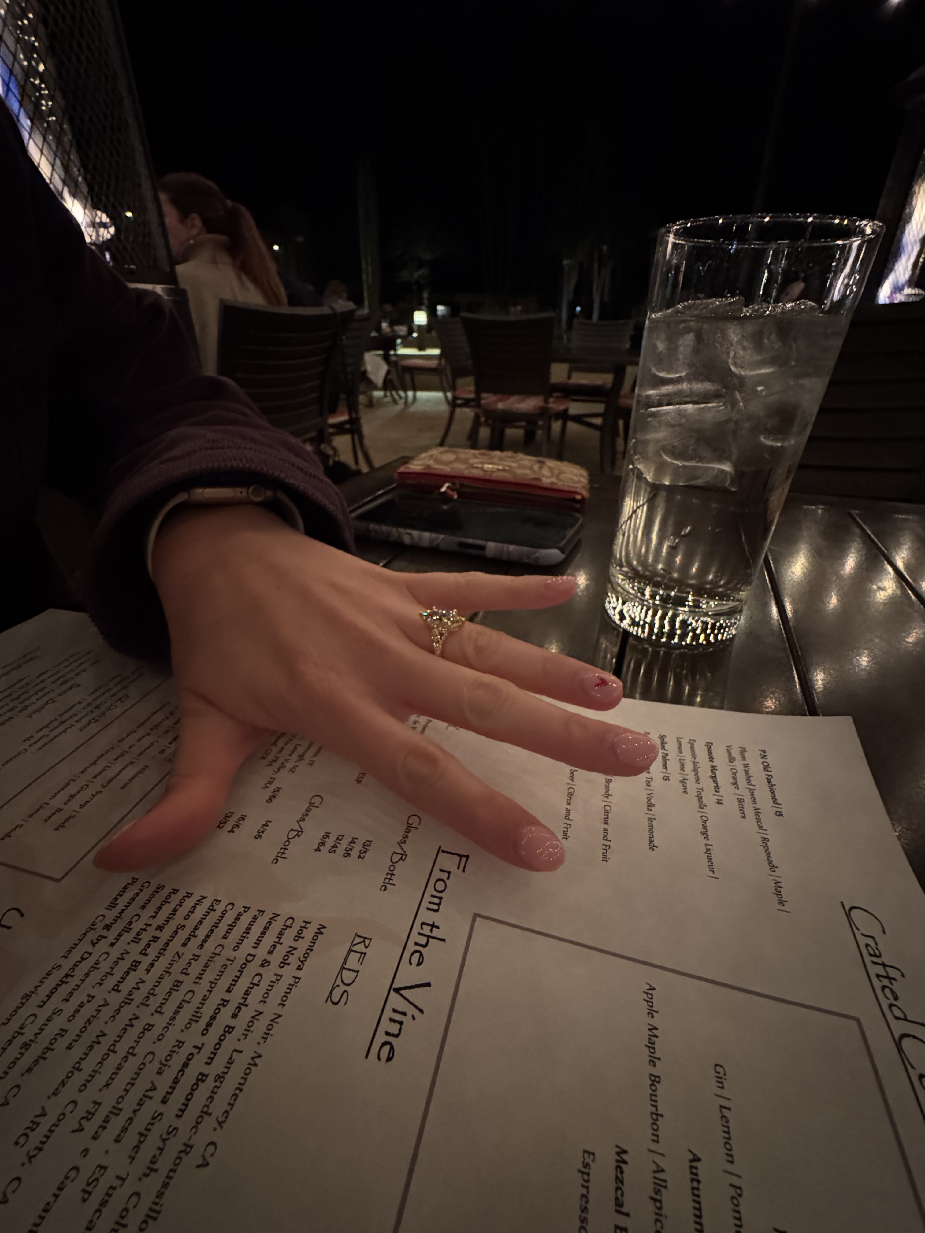 Raising a glass to our future with a beautiful view of Rylee's sparkling new ring.